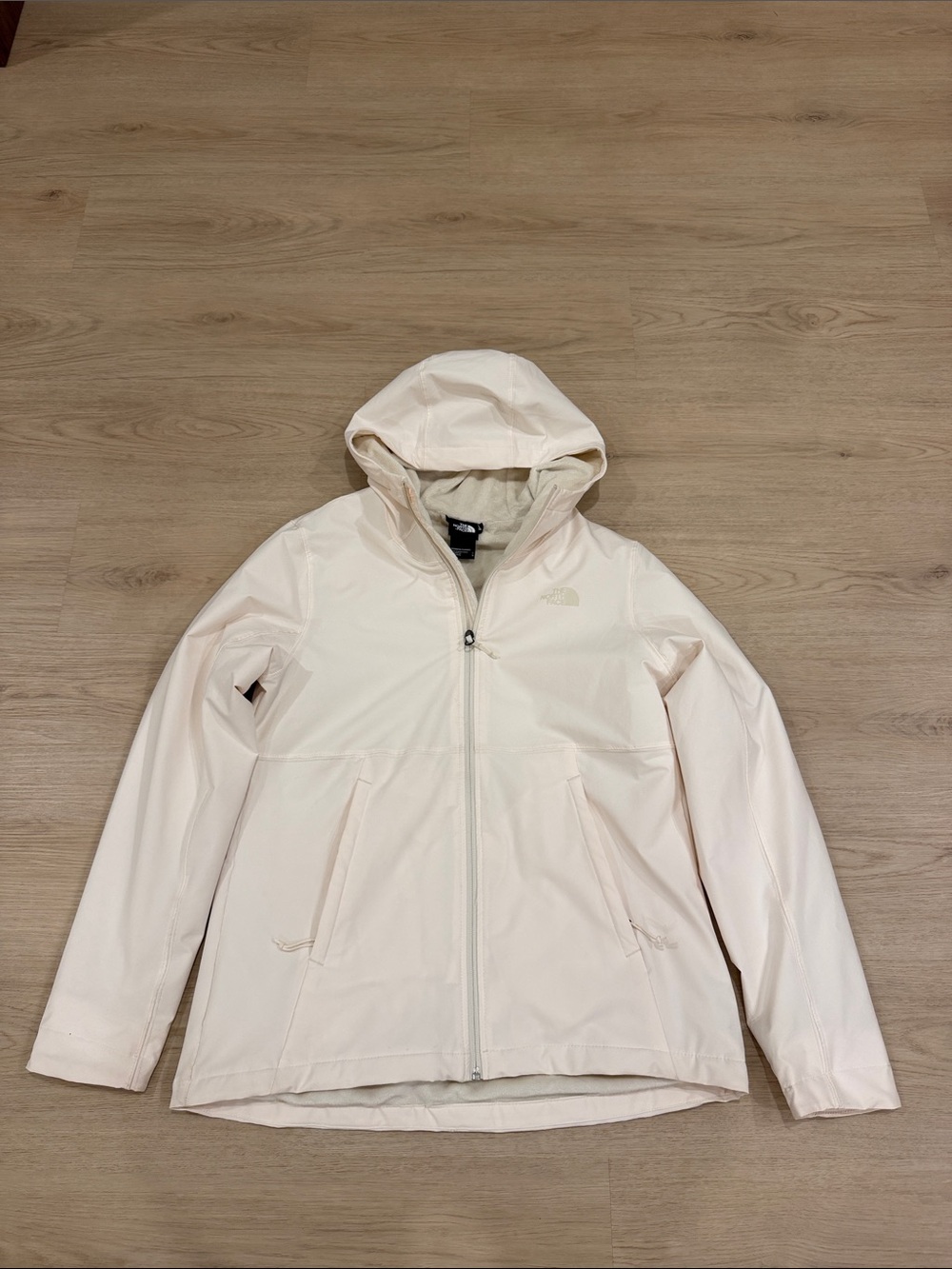 The North Face Large Women's Light Cream Hooded Ski Jacket